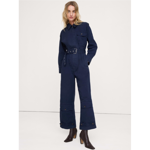 Bananarepublic Cotton Twill Zip Jumpsuit