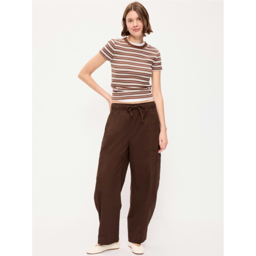 OldNavy Mid-Rise Barrel-Leg Utility Pants