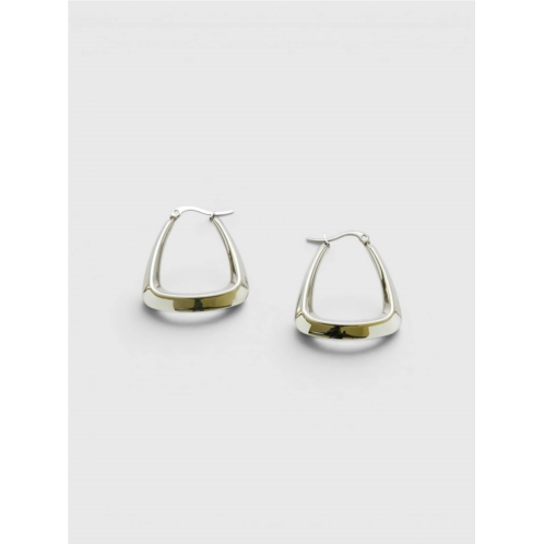 Gap Admiral Row Medium Silver Triangle Hoop Earrings