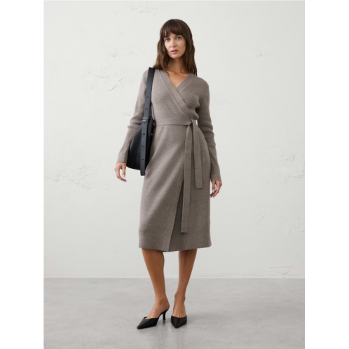 bananarepublic Ribbed Wrap Sweater Midi Dress