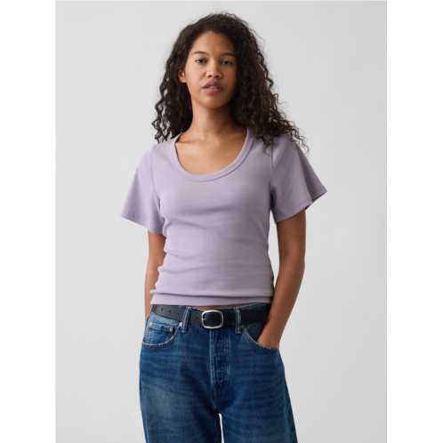 Gap Rib Scoop T-Shirt