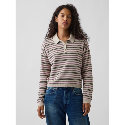 Gap 100% Cotton Relaxed Polo Sweater