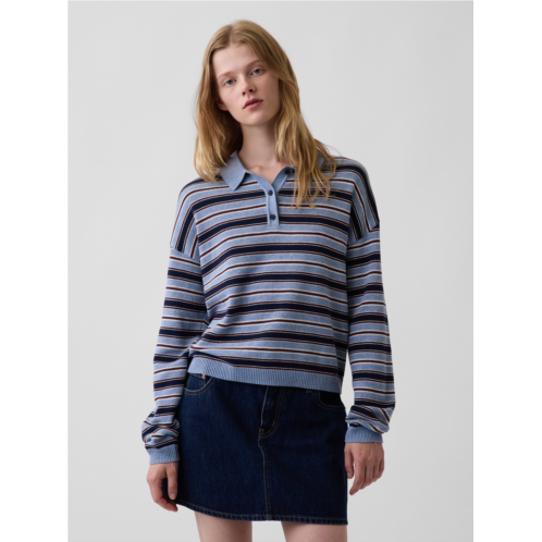 Gap 100% Cotton Relaxed Polo Sweater