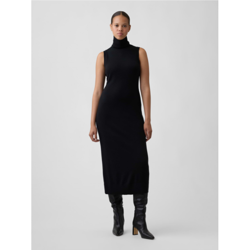 Gap CashSoft Sleeveless Turtleneck Midi Dress