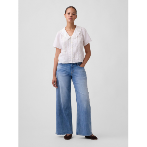 Gap Curvy Mid Rise Wide-Leg Jeans