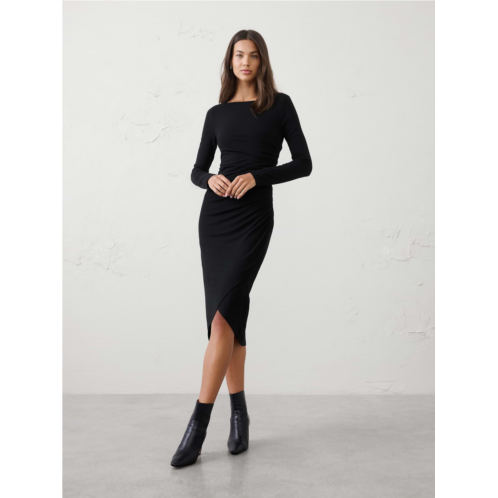bananarepublic Soft Knit Shirred Midi Dress