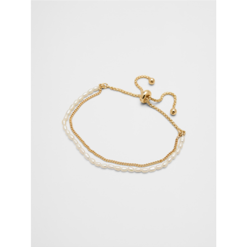 bananarepublic Pearl Seed Bead Layered Pull-Thru Bracelet