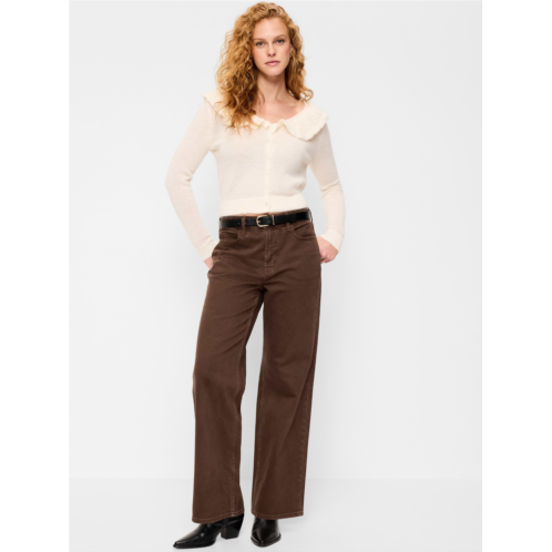 OldNavy Curvy Extra High-Waisted Wide-Leg Jeans