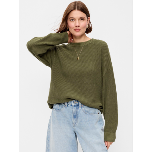 OldNavy Crew-Neck Shaker Stitch Tunic Sweater