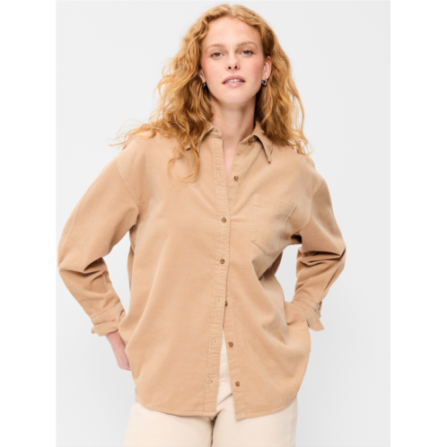 OldNavy Oversized Boyfriend Button-Down Corduroy Shirt