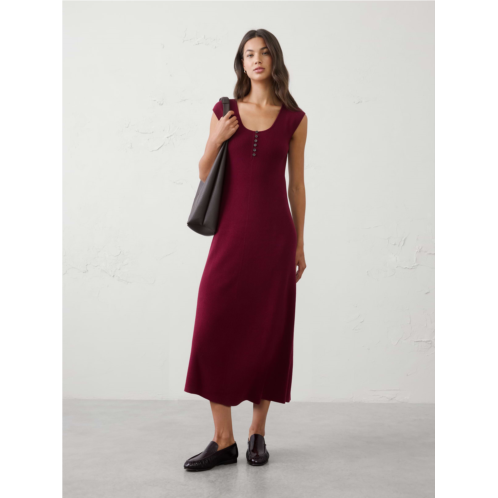 bananarepublic Cotton Ribbed Midi Sweater Dress