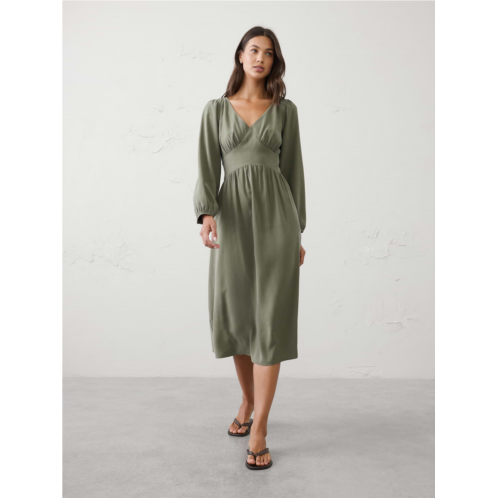 bananarepublic Arched-Yoke Midi Dress