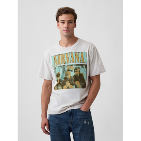 Gap Nirvana Everyday Soft Relaxed Graphic T-Shirt