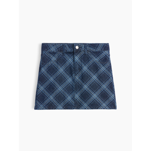 Gap Kids Plaid Denim Skirt