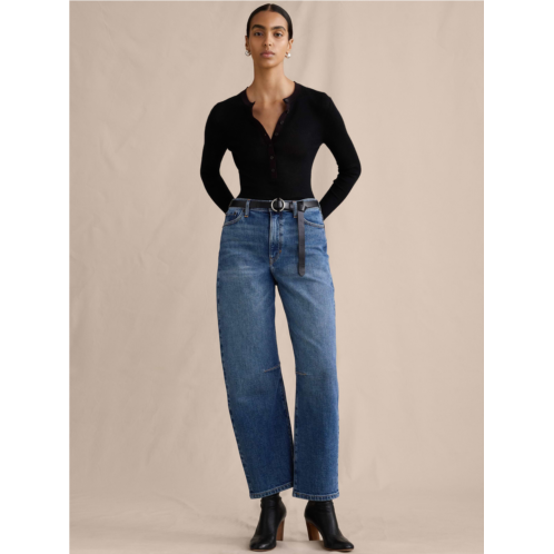 Bananarepublic Mid-Rise Barrel Ankle Jean