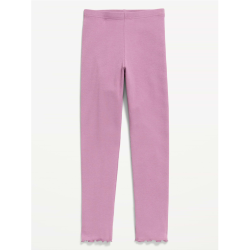 OldNavy Ribbed Lettuce-Edge Leggings for Girls