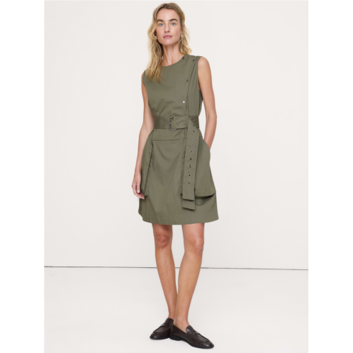 Bananarepublic Stretch-Cotton Utility Mini Dress