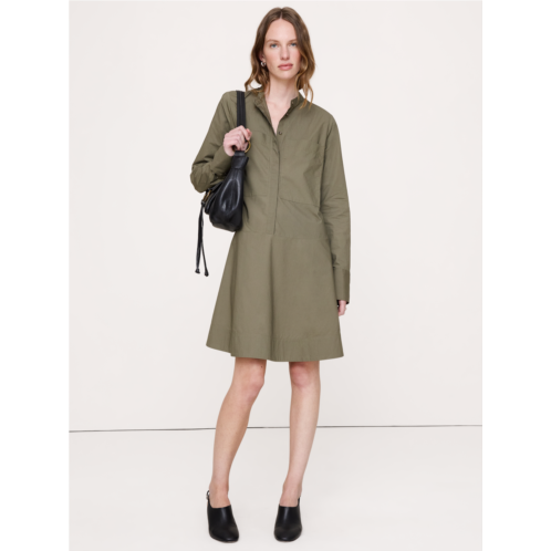 Bananarepublic Cotton Trapeze Mini Shirt Dress