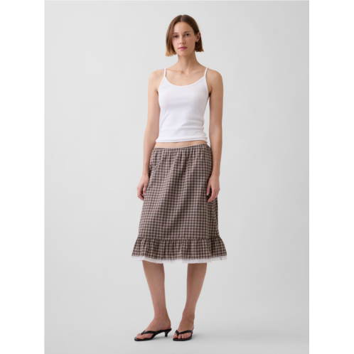 Gap Ruffle-Hem Easy Knee-Length Skirt