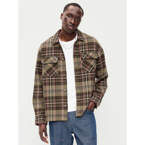 OldNavy Long-Sleeve Heavyweight Plaid Flannel Pocket Shirt