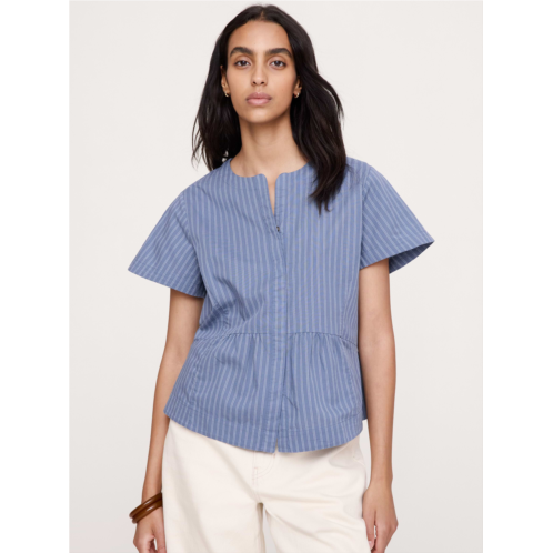 Bananarepublic Cotton Flutter Sleeve Top