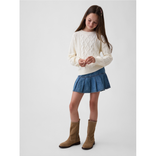 Gap Kids Pull-On Pleated Denim Skirt