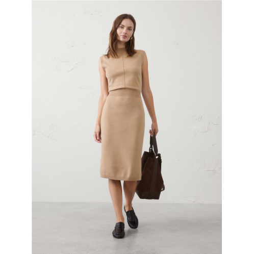bananarepublic Blouson Mock-Neck Midi Sweater Dress