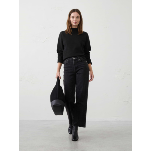 bananarepublic Fleece Mock-Neck Sweatshirt