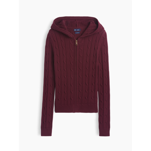 Gap 100% Cotton Cable-Knit Zip Cardigan