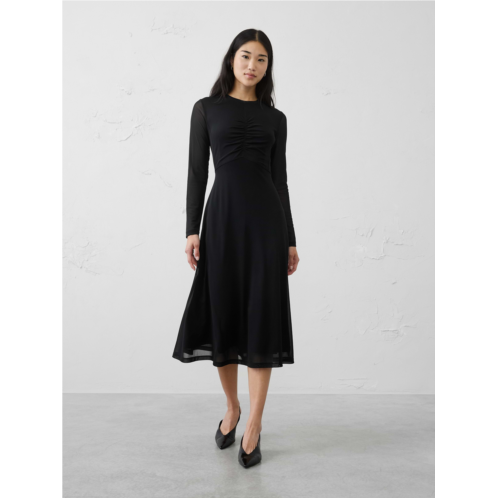 bananarepublic Mesh Ruched Bodice Maxi Dress