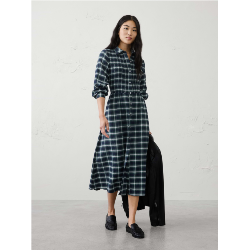bananarepublic Breezy Plaid Smocked Midi Dress