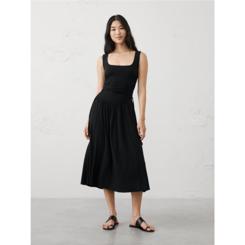 bananarepublic Knit Shirred-Waist Midi Dress