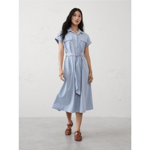 bananarepublic Poplin Utility Midi Shirtdress