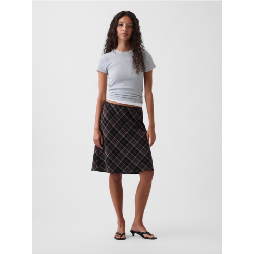 Gap Plaid Easy Knee-Length Skirt
