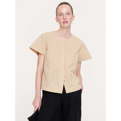 Bananarepublic Cotton Flutter Sleeve Top