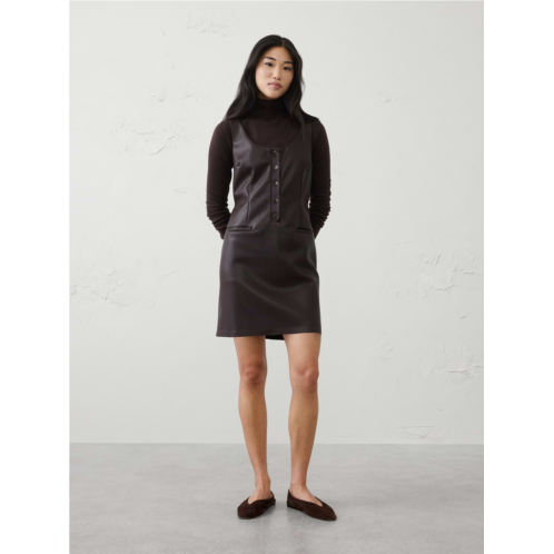 bananarepublic Vegan Leather Layering Mini Dress