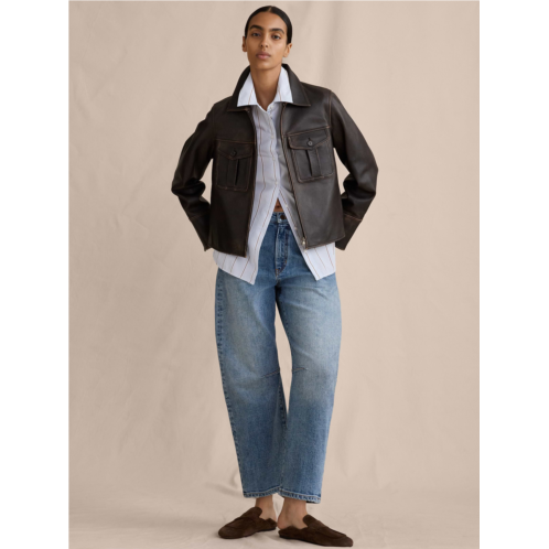 Bananarepublic Mid-Rise Barrel Ankle Jean
