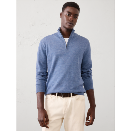 bananarepublic Merino Wool Quarter-Zip Sweater