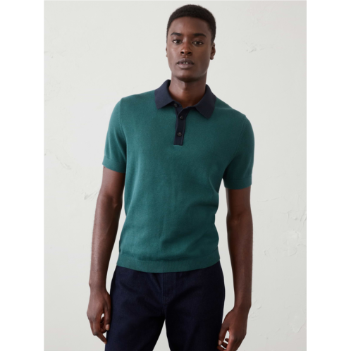 bananarepublic Contrast-Placket Sweater Polo