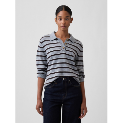 Gap CashSoft Relaxed Sweater Polo Shirt