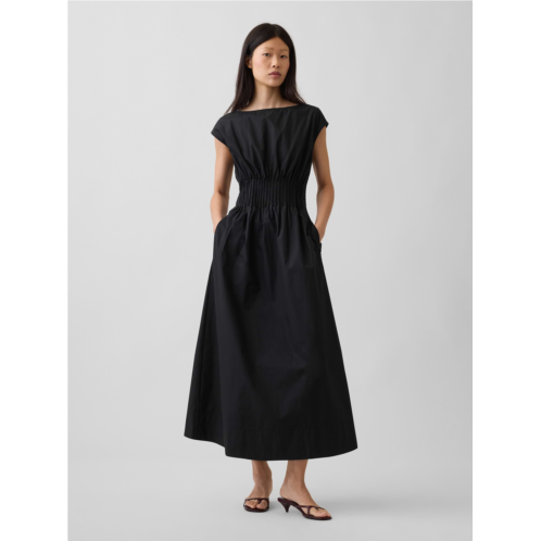 Gap Poplin Pintuck Maxi Dress