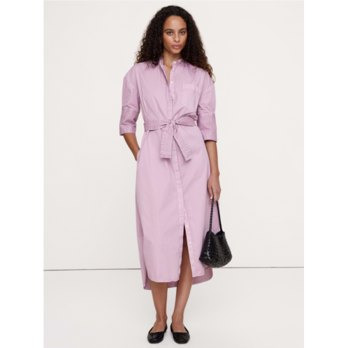 Bananarepublic Cotton Twill Belted Shirt Dress