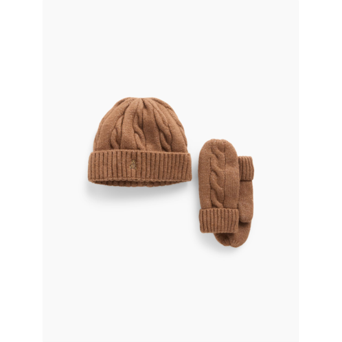 Gap Baby & Toddler Cable-Knit Beanie & Mittens Set