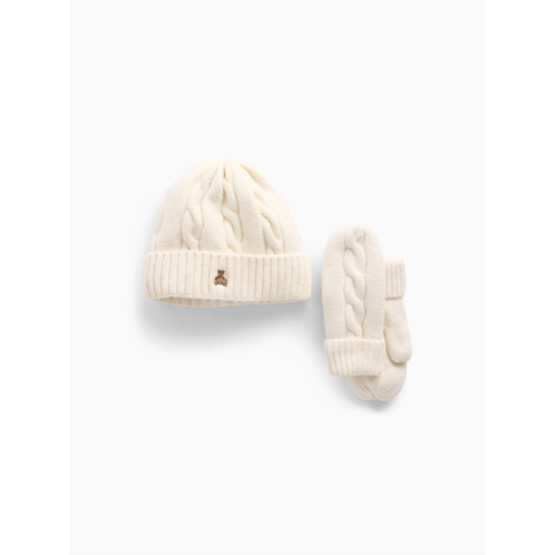 Gap Baby & Toddler Cable-Knit Beanie & Mittens Set