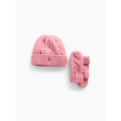 Gap Baby & Toddler Cable-Knit Beanie & Mittens Set