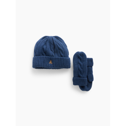 Gap Baby & Toddler Cable-Knit Beanie & Mittens Set