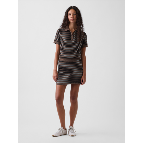 Gap 100% Cotton Stripe Mini Sweater Skort