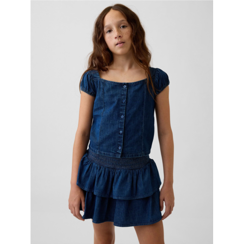 Gap Kids Denim Button-Front Top