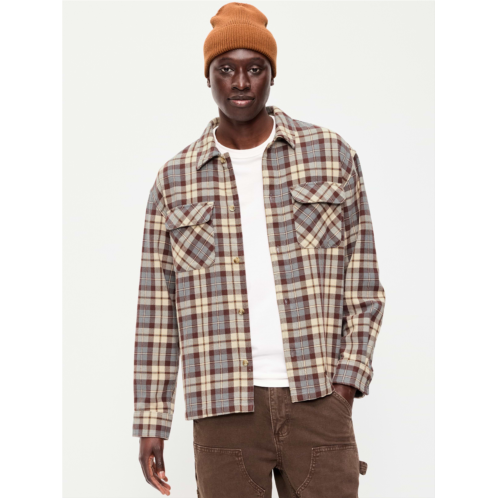 OldNavy Long-Sleeve Heavyweight Plaid Flannel Pocket Shirt