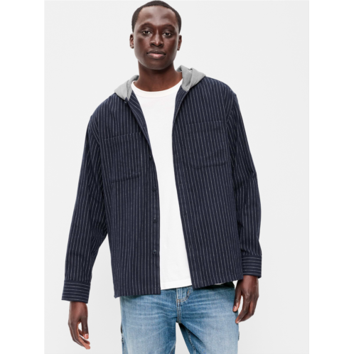 OldNavy Long-Sleeve Flannel Hooded Shirt